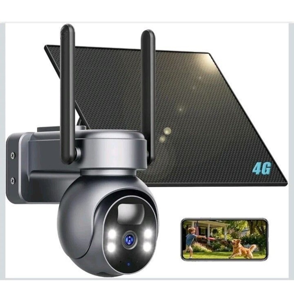 LIWAN 4G LTE Solar Cellular Security Camera Outdoor Wireless Night Vision TC18